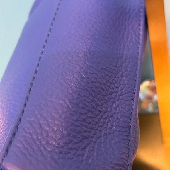 Terzetto Genuine Leather Mini Handbag w/Blue Cup Keychain Approx. 5.5 x 5 x 2 - Picture 7 of 14